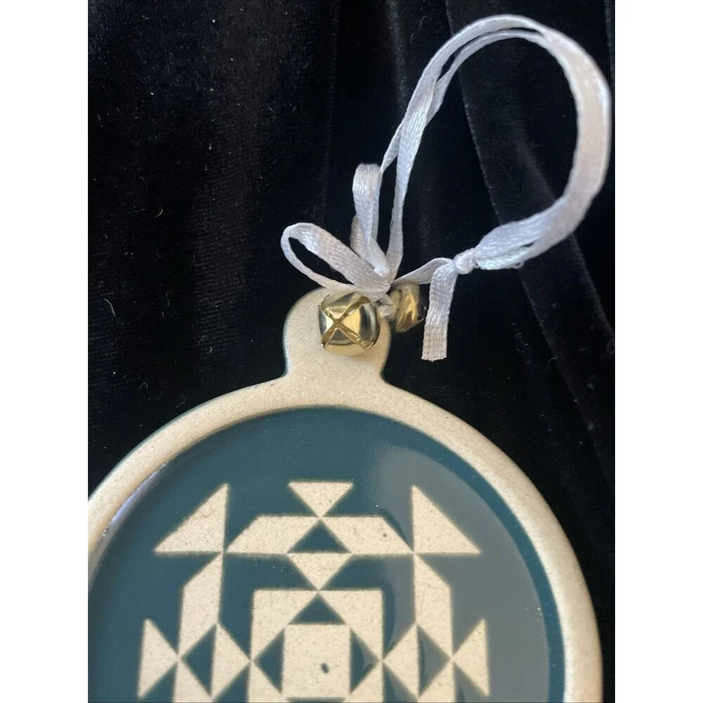 Set of 2 Ceramic Ornaments Missouri Star Quilt Co Christmas Ornaments